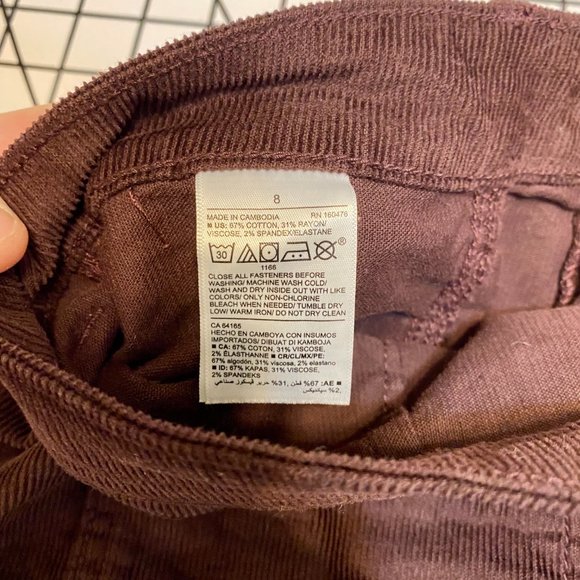 Old Navy Corduroy Burgundy Skirt - Picture 5 of 6